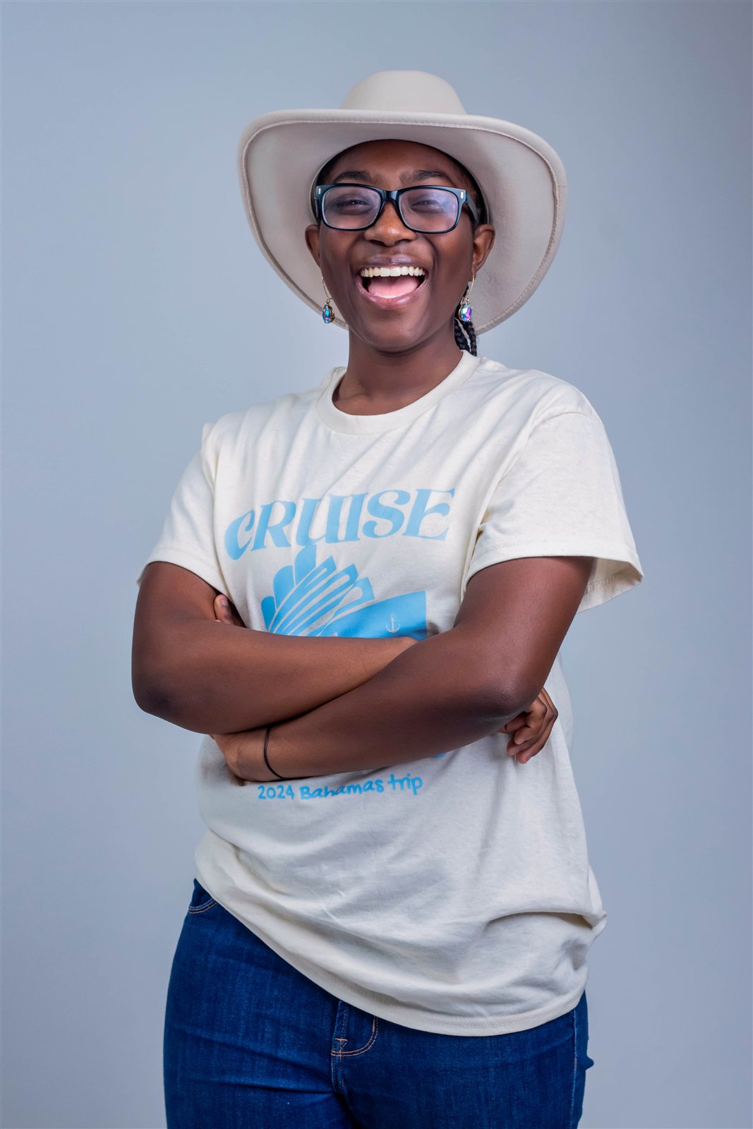 Casual outdoor portrait of a woman smiling